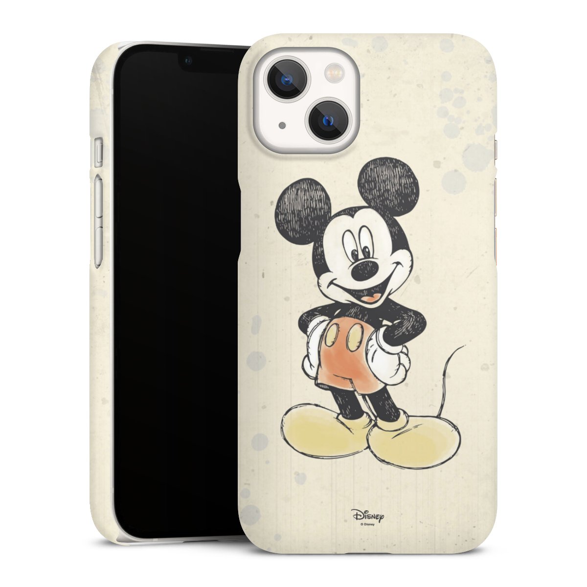 iPhone 13 Handy Premium Case Smartphone Handyhülle Schutzhülle matt Water Colour Mickey & Minnie Mouse Official Licensed Product Premium Case