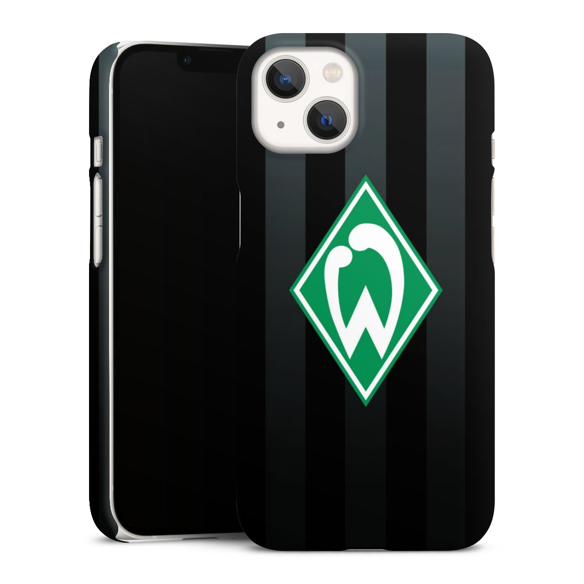 iPhone 13 Handy Premium Case Smartphone Handyhülle Schutzhülle matt Stripes Sv Werder Bremen Official Licensed Product Premium Case