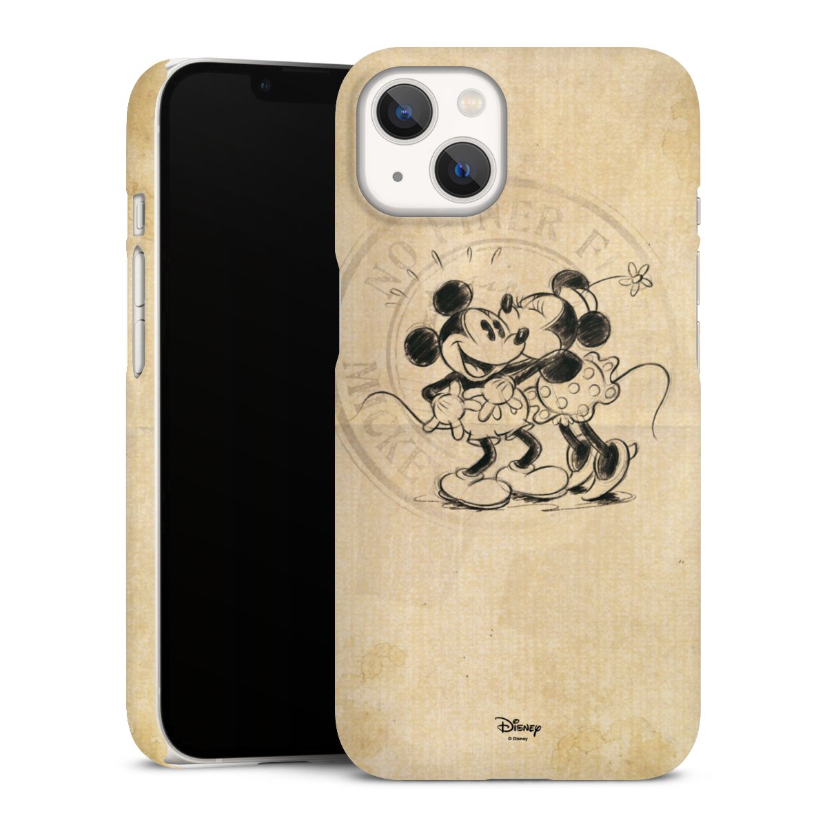 iPhone 13 Handy Premium Case Smartphone Handyhülle Schutzhülle matt Mickey Mouse Vintage Minnie Mouse Premium Case