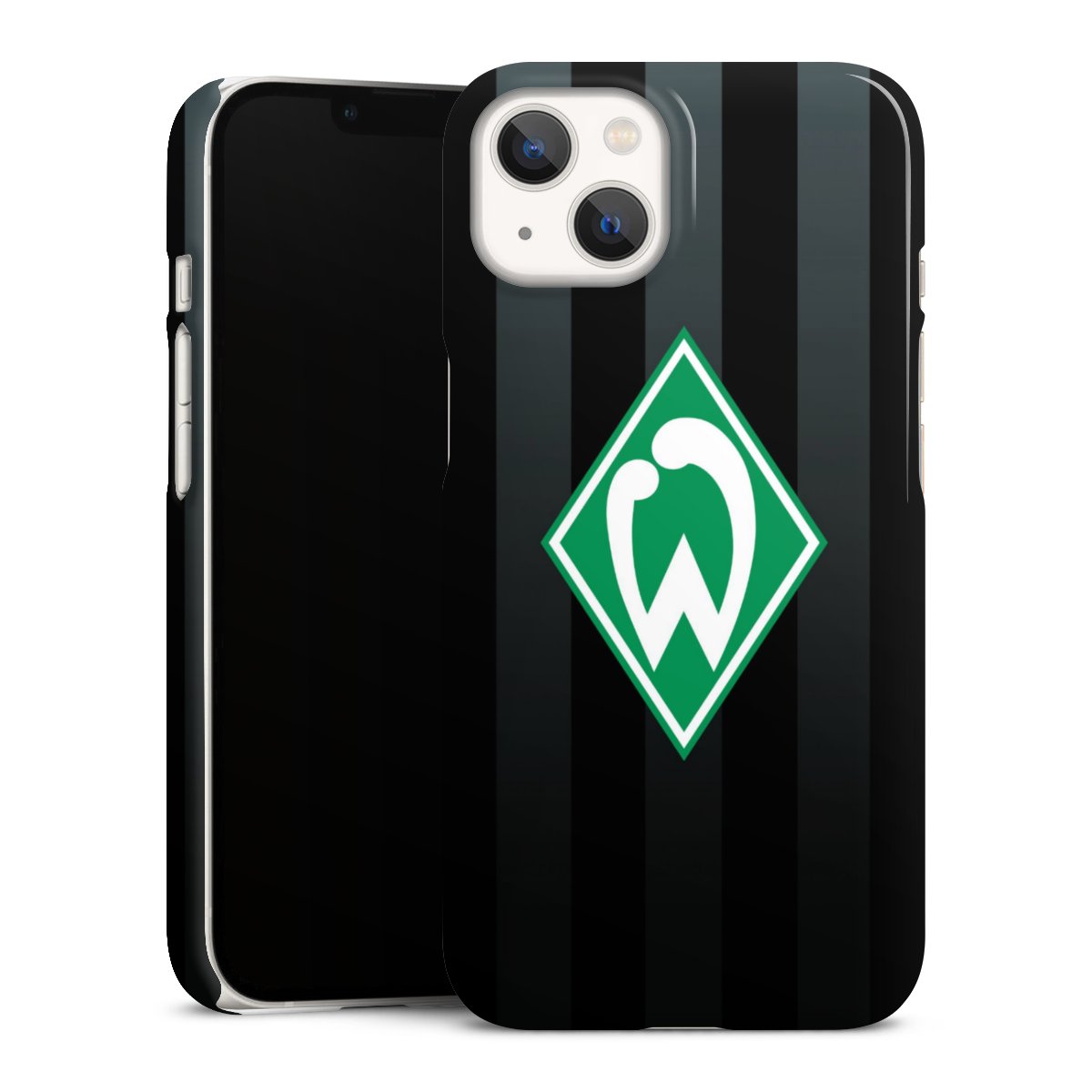 iPhone 13 Handy Premium Case Smartphone Handyhülle Schutzhülle glänzend Stripes Sv Werder Bremen Official Licensed Product Premium Case