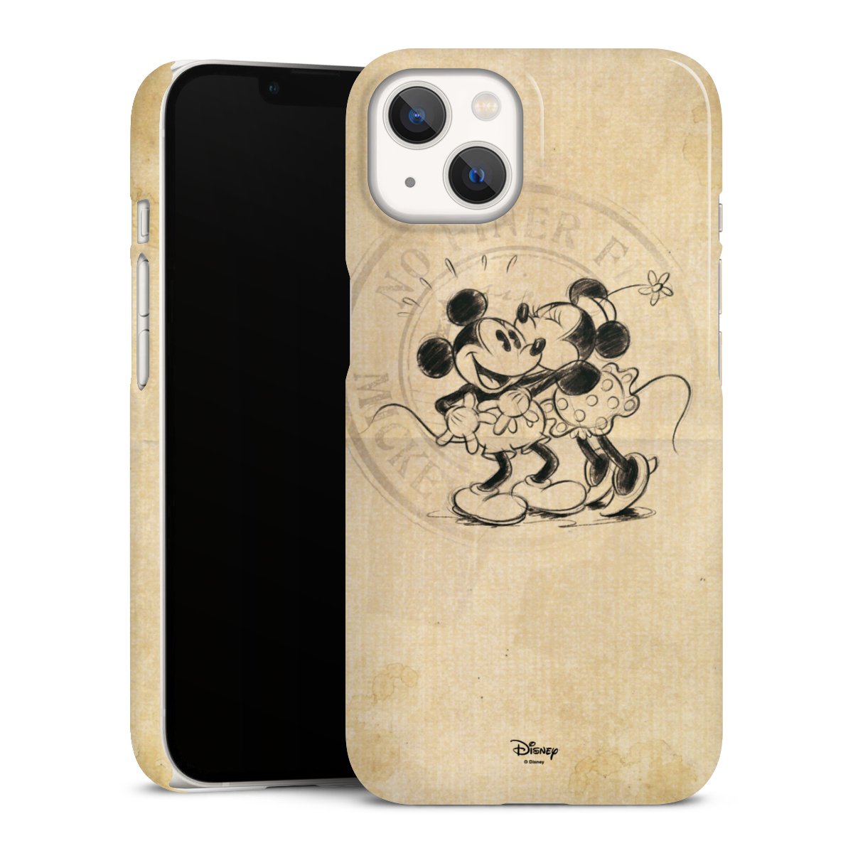 iPhone 13 Handy Premium Case Smartphone Handyhülle Schutzhülle glänzend Mickey Mouse Vintage Minnie Mouse Premium Case