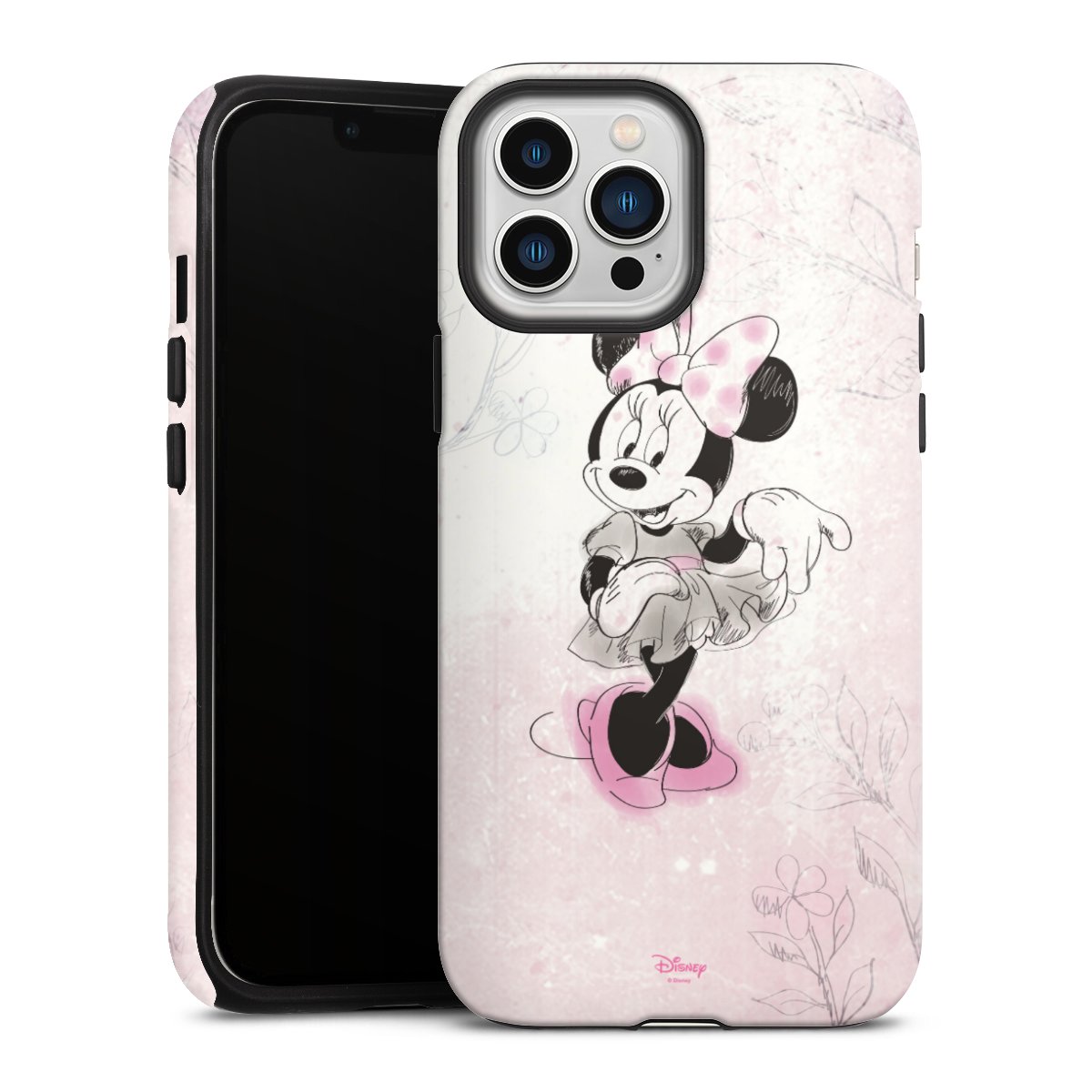 iPhone 13 Pro Max Handy Panzer Handyhülle robuste Outdoor Hülle Schutzhülle matt Disney Minnie Mouse Vintage Tough Case