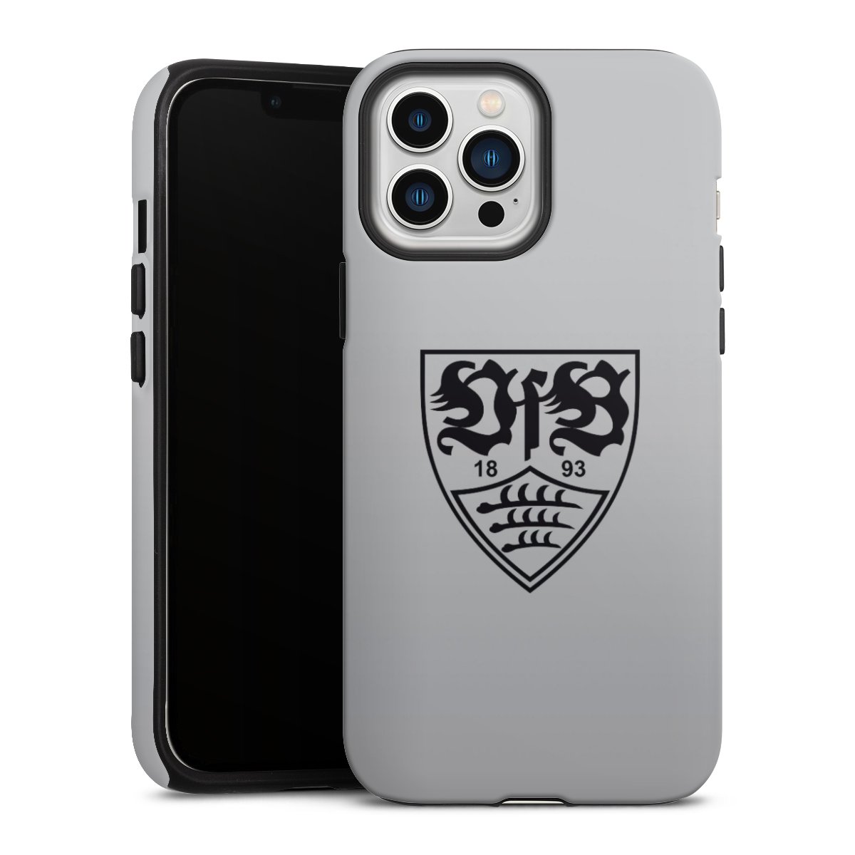 iPhone 13 Pro Max Handy Panzer Handyhülle robuste Outdoor Hülle Schutzhülle matt Logo Vfb Stuttgart Official Licensed Product Tough Case