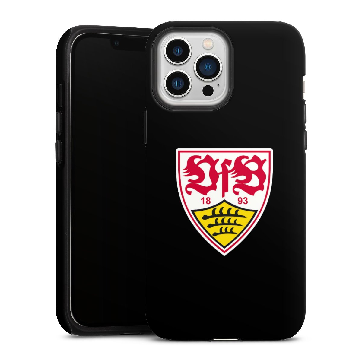 iPhone 13 Pro Max Handy Panzer Handyhülle robuste Outdoor Hülle Schutzhülle matt Vfb Stuttgart Official Licensed Product Coat Of Arms Tough Case