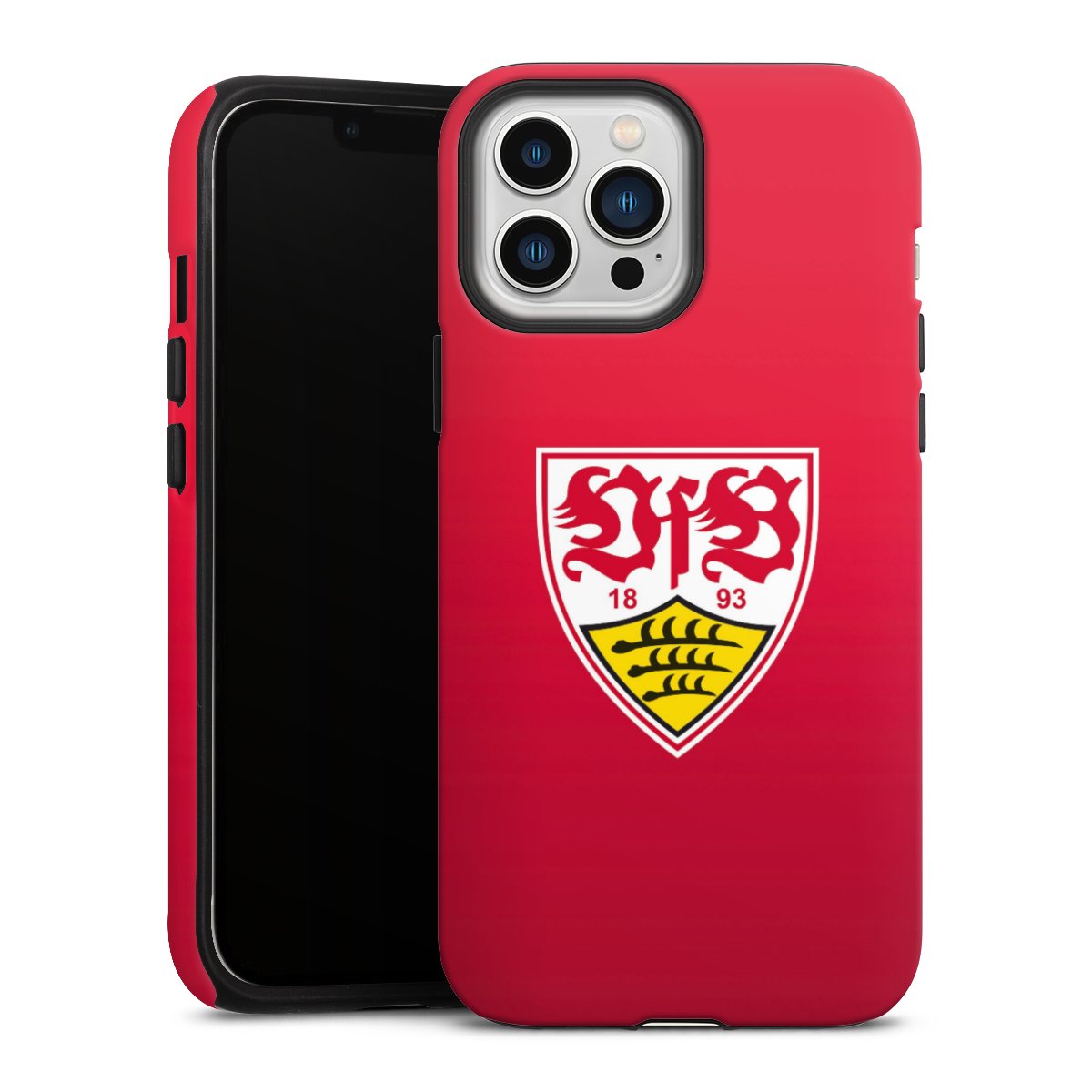 iPhone 13 Pro Max Handy Panzer Handyhülle robuste Outdoor Hülle Schutzhülle matt Official Licensed Product Vfb Stuttgart Tough Case