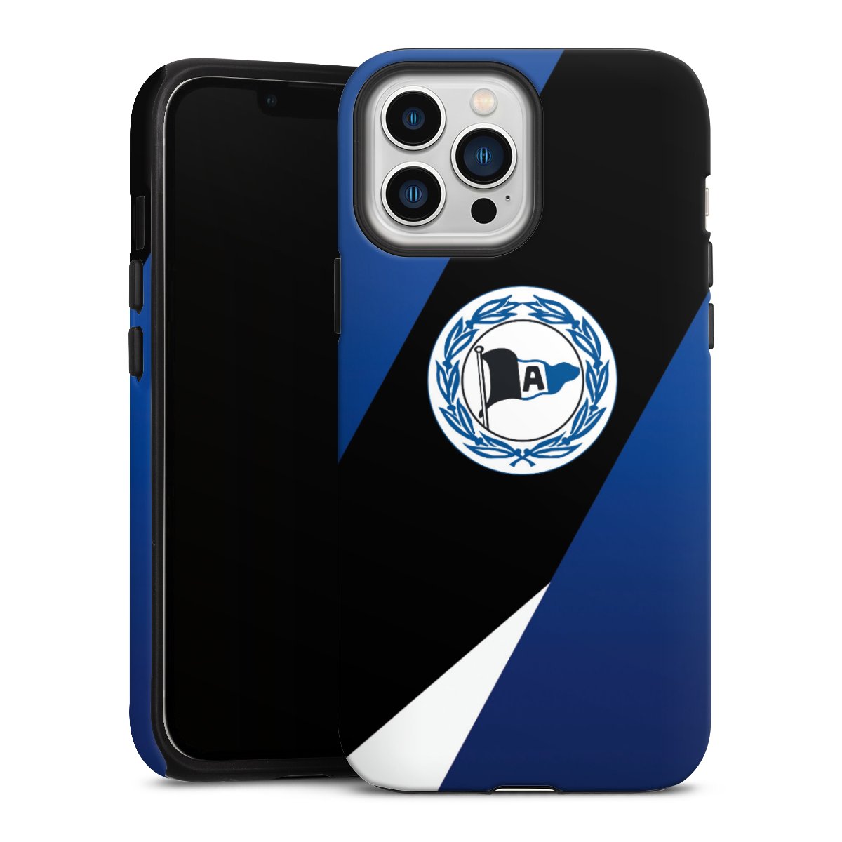 iPhone 13 Pro Max Handy Panzer Handyhülle robuste Outdoor Hülle Schutzhülle matt Official Licensed Product Arminia Bielefeld Dsc Tough Case