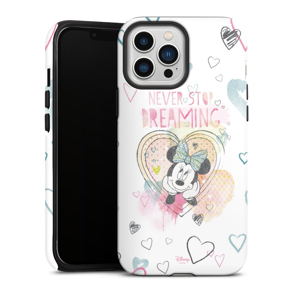 iPhone 13 Pro Max Handy Panzer Handyhülle robuste Outdoor Hülle Schutzhülle matt Disney Official Licensed Product Minnie Mouse Tough Case