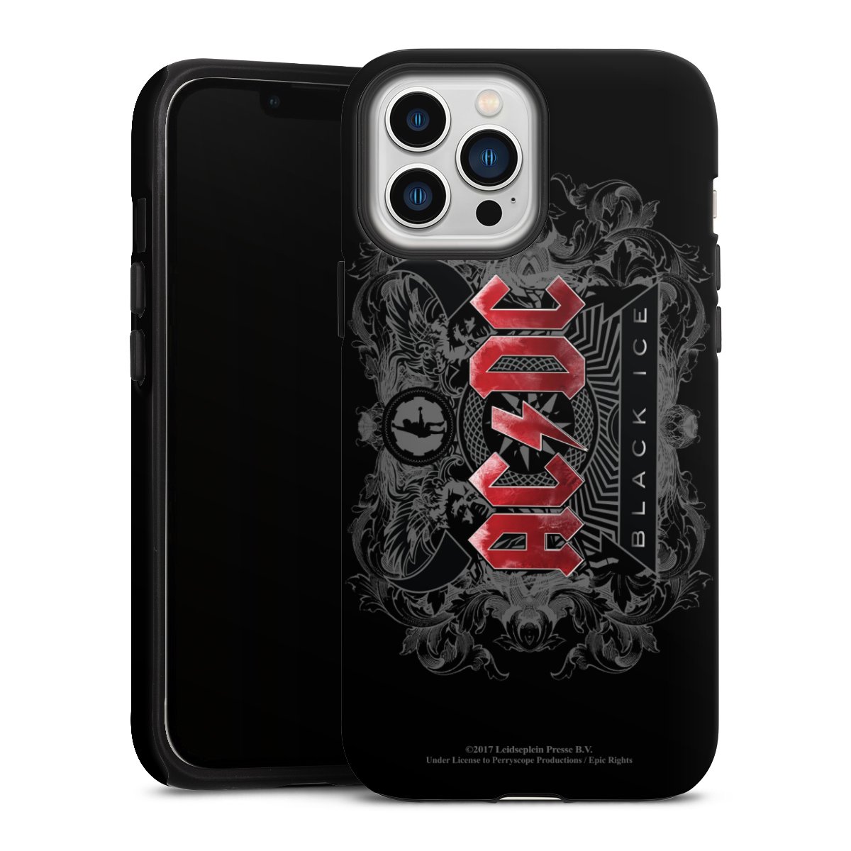 iPhone 13 Pro Max Handy Panzer Handyhülle robuste Outdoor Hülle Schutzhülle matt Merchandise Black Ice Acdc Tough Case