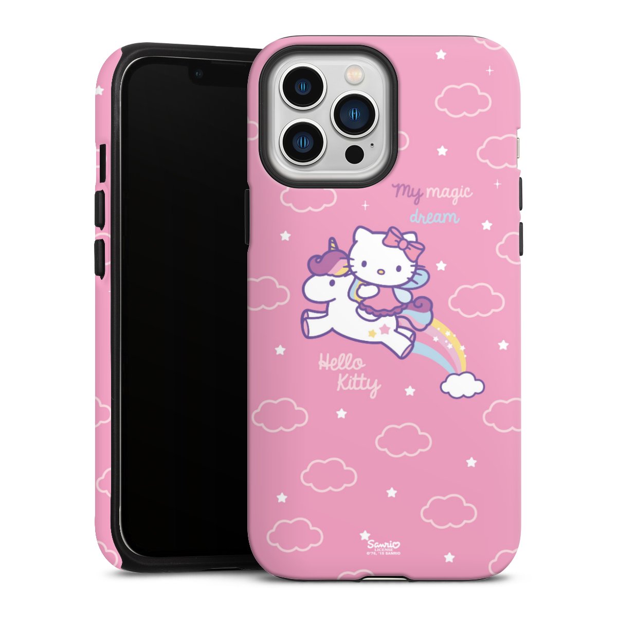 iPhone 13 Pro Max Handy Panzer Handyhülle robuste Outdoor Hülle Schutzhülle matt Einhorn Official Licensed Product Hello Kitty Tough Case