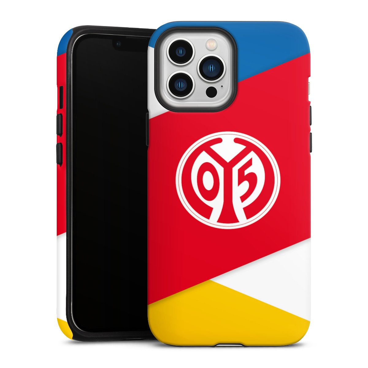 iPhone 13 Pro Max Handy Panzer Handyhülle robuste Outdoor Hülle Schutzhülle matt Official Licensed Product Soccer 1. Fsv Mainz 05 E.V. Tough Case