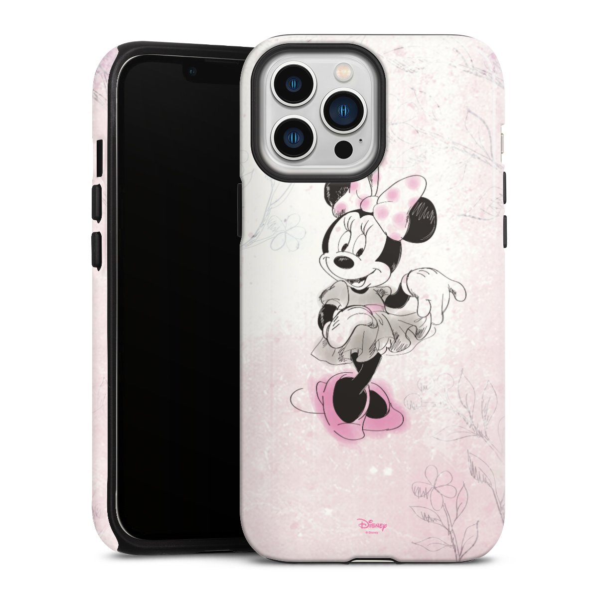 iPhone 13 Pro Max Handy Panzer Handyhülle robuste Outdoor Hülle Schutzhülle glänzend Disney Minnie Mouse Vintage Tough Case