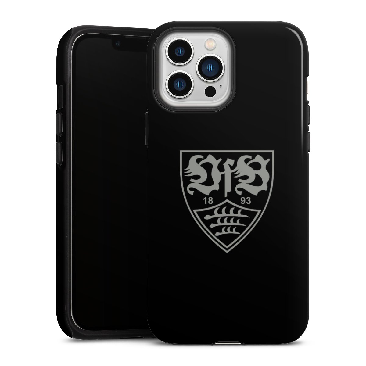 iPhone 13 Pro Max Handy Panzer Handyhülle robuste Outdoor Hülle Schutzhülle glänzend Official Licensed Product Vfb Stuttgart Tough Case