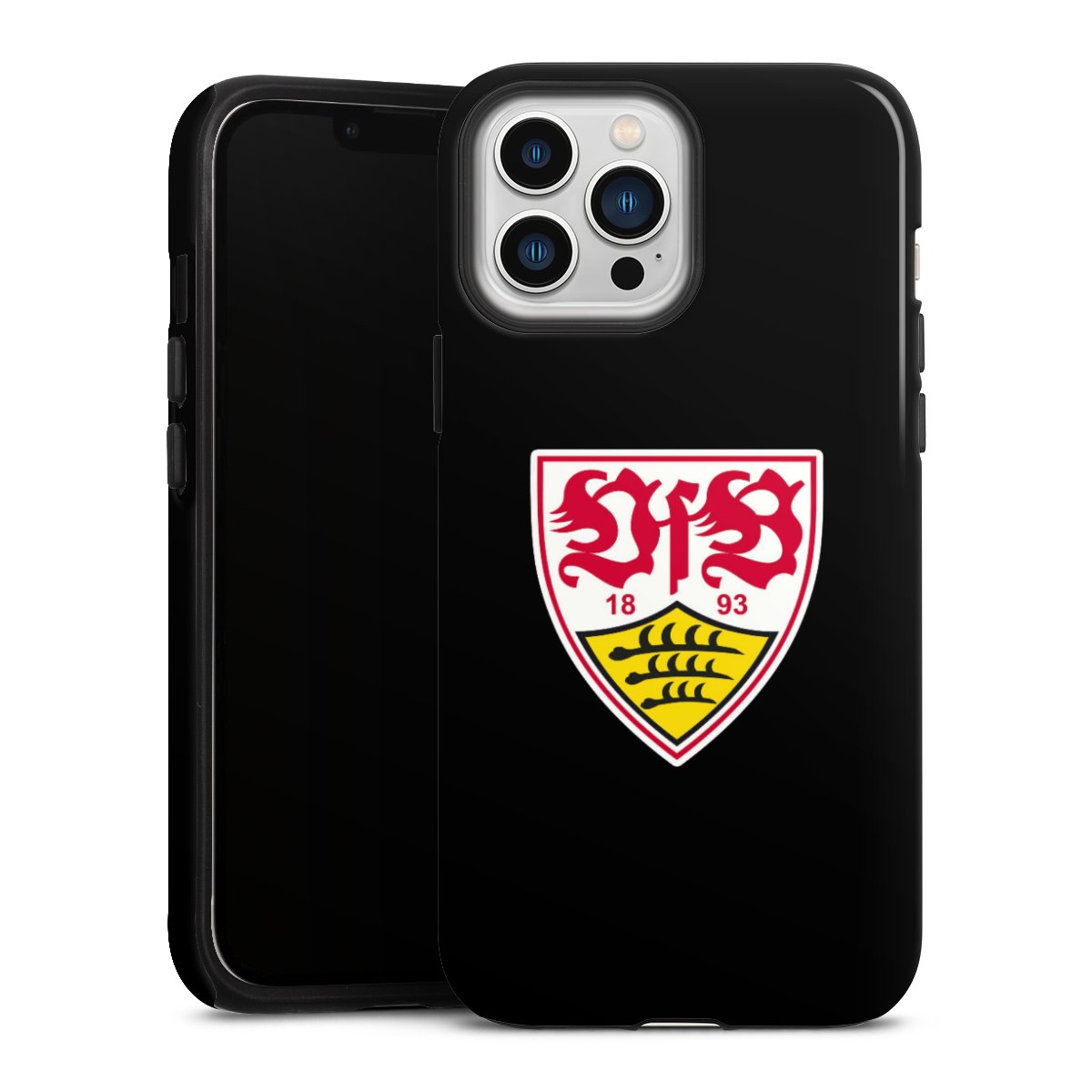 iPhone 13 Pro Max Handy Panzer Handyhülle robuste Outdoor Hülle Schutzhülle glänzend Vfb Stuttgart Official Licensed Product Coat Of Arms Tough Case