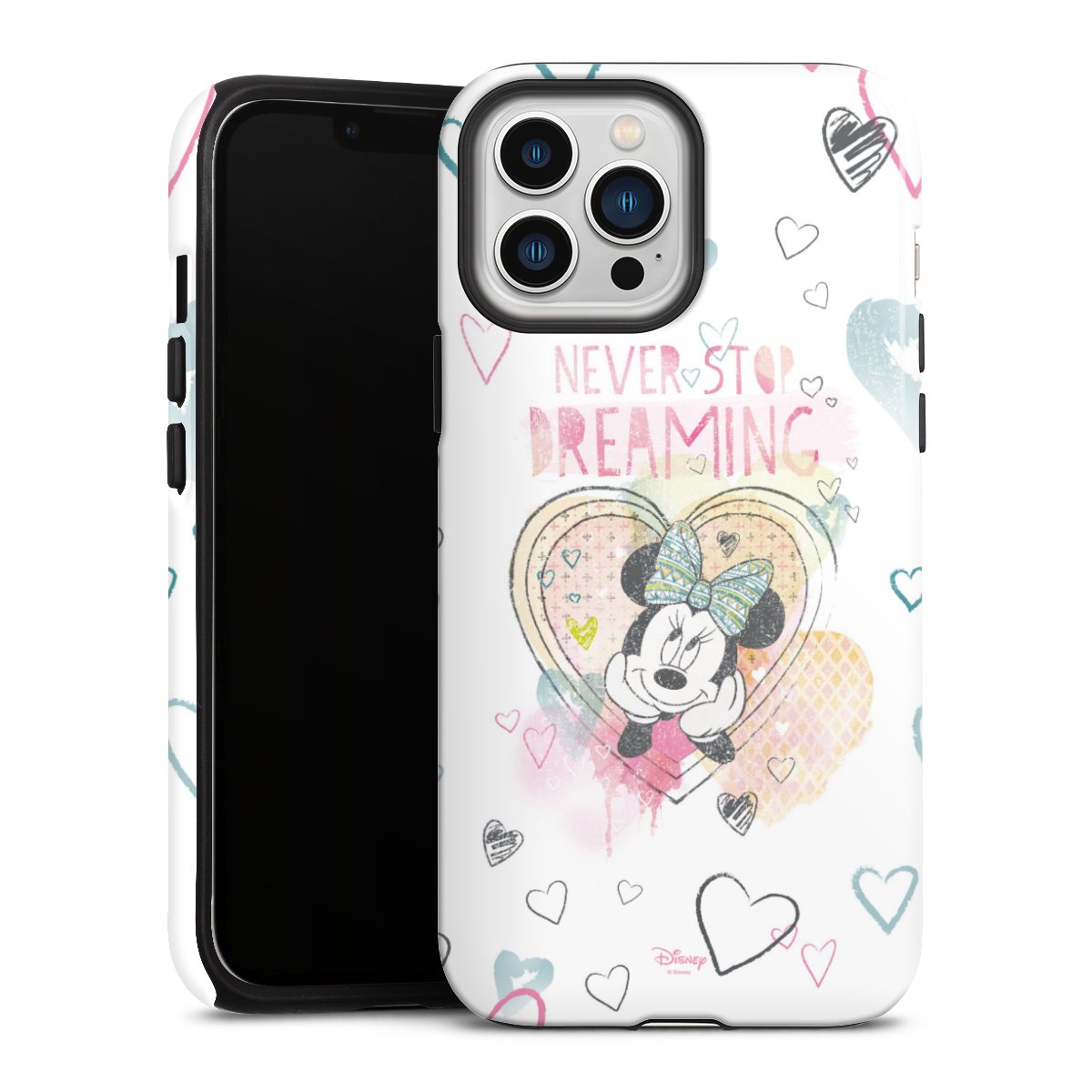 iPhone 13 Pro Max Handy Panzer Handyhülle robuste Outdoor Hülle Schutzhülle glänzend Disney Official Licensed Product Minnie Mouse Tough Case