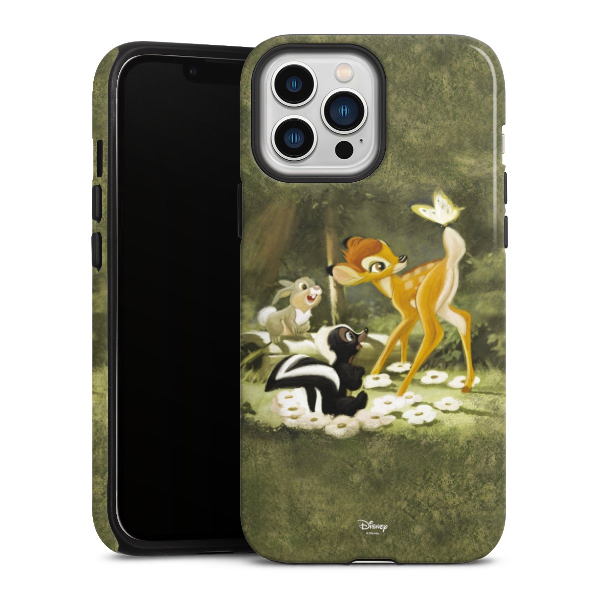 iPhone 13 Pro Max Handy Panzer Handyhülle robuste Outdoor Hülle Schutzhülle glänzend Disney Official Licensed Product Bambi Tough Case