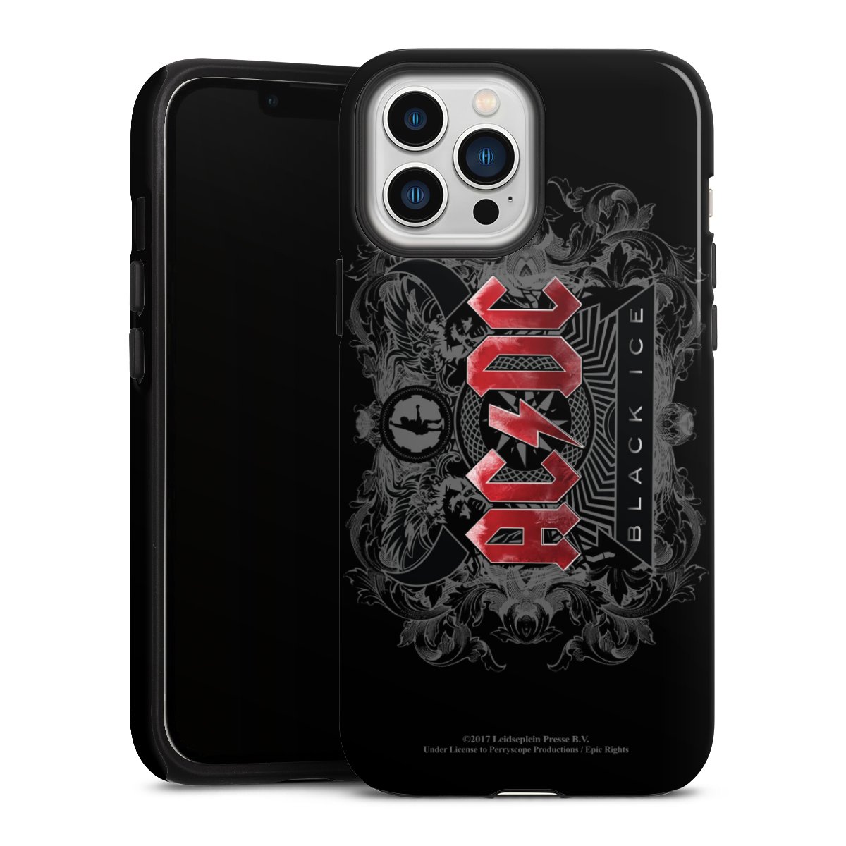 iPhone 13 Pro Max Handy Panzer Handyhülle robuste Outdoor Hülle Schutzhülle glänzend Merchandise Black Ice Acdc Tough Case