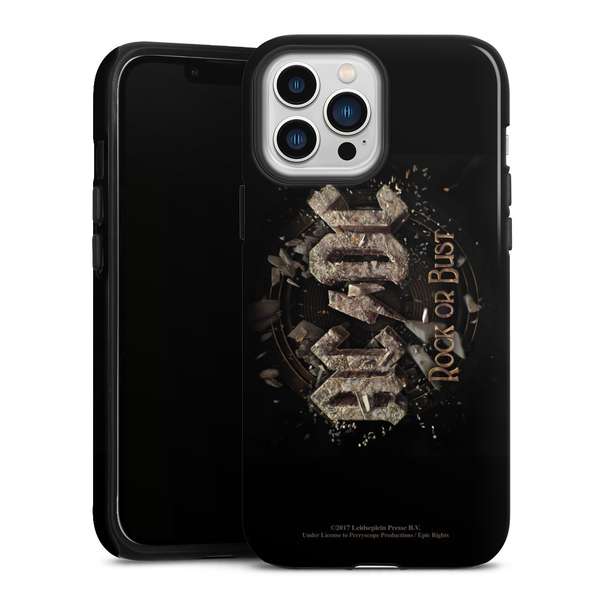 iPhone 13 Pro Max Handy Panzer Handyhülle robuste Outdoor Hülle Schutzhülle glänzend Acdc Official Licensed Product Rock Or Bust Tough Case