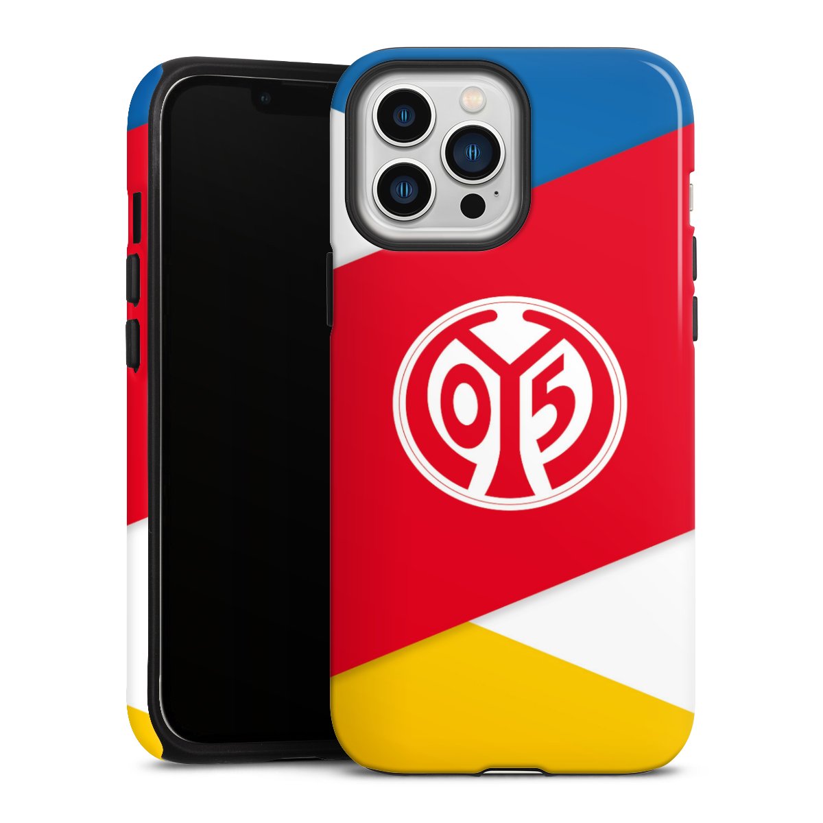 iPhone 13 Pro Max Handy Panzer Handyhülle robuste Outdoor Hülle Schutzhülle glänzend Official Licensed Product Soccer 1. Fsv Mainz 05 E.V. Tough Case