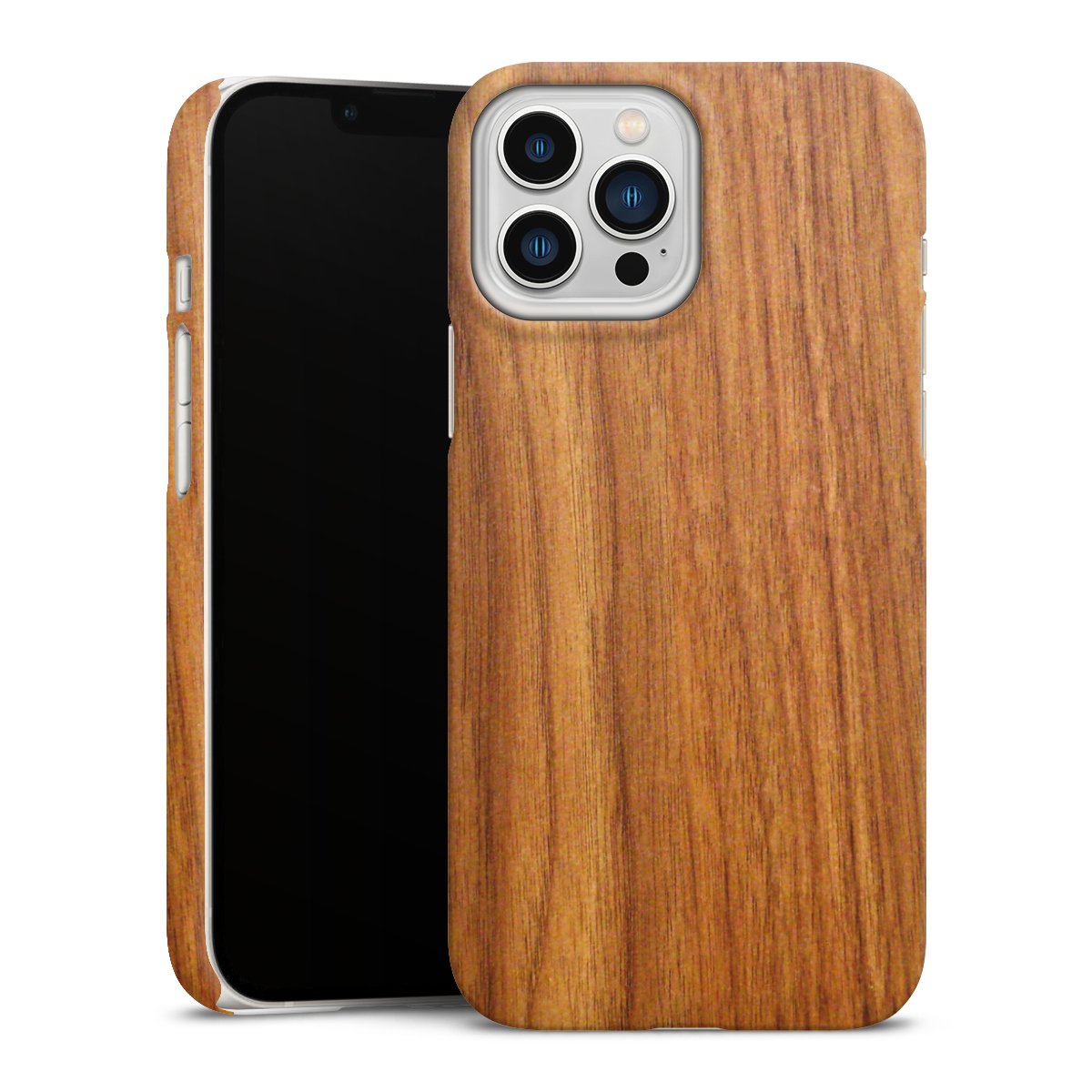 iPhone 13 Pro Max Handy Premium Case Smartphone Handyhülle Schutzhülle matt Wood Larch Wooden Look Premium Case