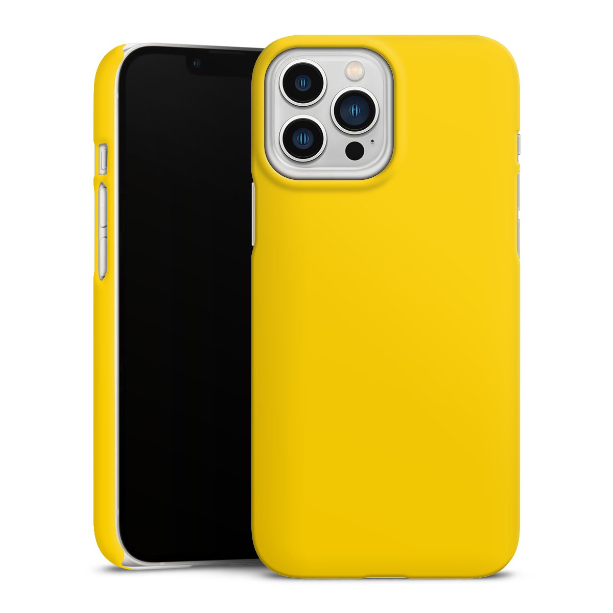 iPhone 13 Pro Max Handy Premium Case Smartphone Handyhülle Schutzhülle matt Yellow Unicoloured Colour Premium Case