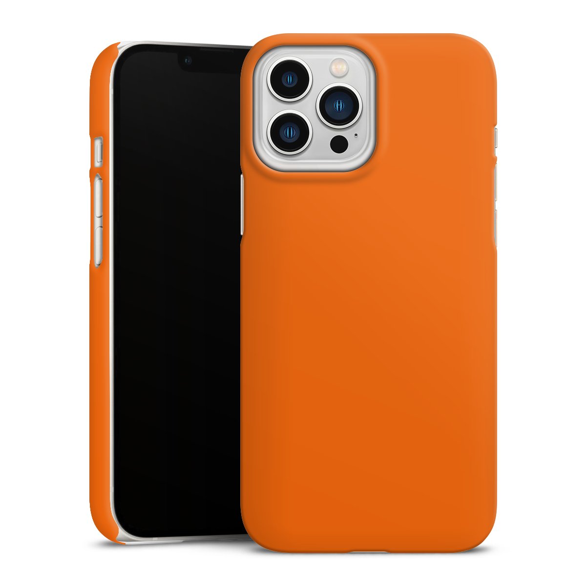 iPhone 13 Pro Max Handy Premium Case Smartphone Handyhülle Schutzhülle matt Orange Colour Unicoloured Premium Case