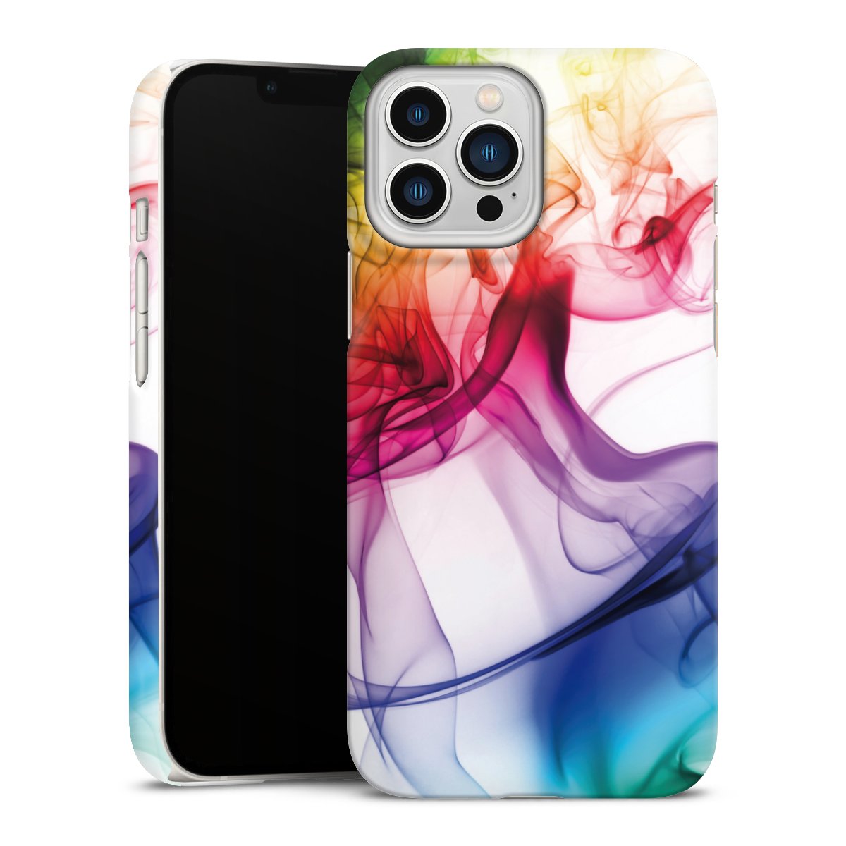 iPhone 13 Pro Max Handy Premium Case Smartphone Handyhülle Schutzhülle matt Water Colour Rainbow Premium Case