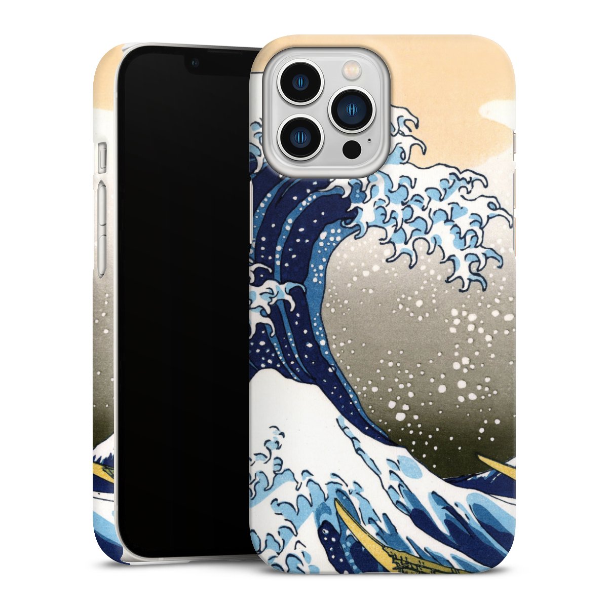 iPhone 13 Pro Max Handy Premium Case Smartphone Handyhülle Schutzhülle matt Kunst Katsushika Hokusai Die Große Welle Vor Kanagawa Premium Case