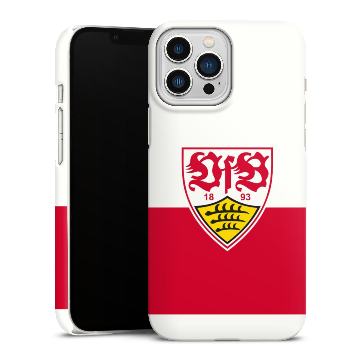 iPhone 13 Pro Max Handy Premium Case Smartphone Handyhülle Schutzhülle matt Official Licensed Product Logo Vfb Stuttgart Premium Case