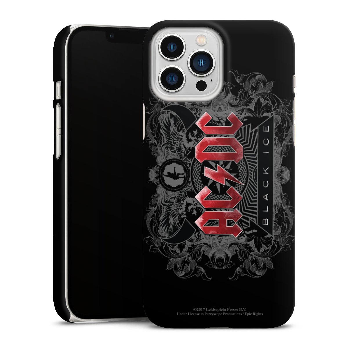 iPhone 13 Pro Max Handy Premium Case Smartphone Handyhülle Schutzhülle matt Merchandise Black Ice Acdc Premium Case