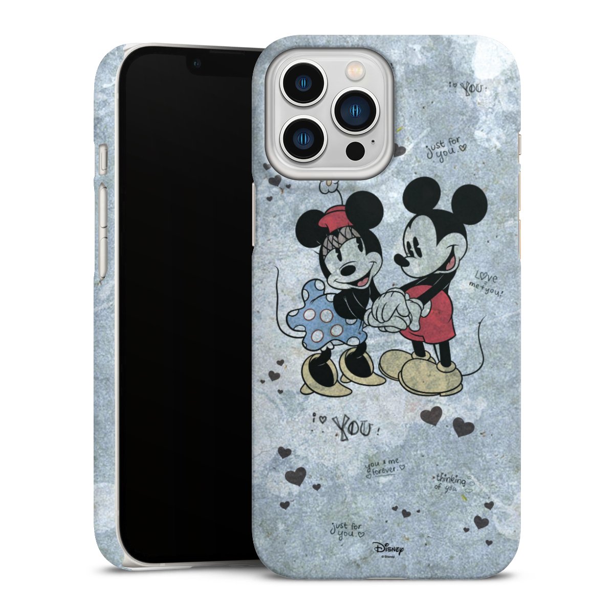 iPhone 13 Pro Max Handy Premium Case Smartphone Handyhülle Schutzhülle matt Mickey & Minnie Mouse Vintage Disney Premium Case