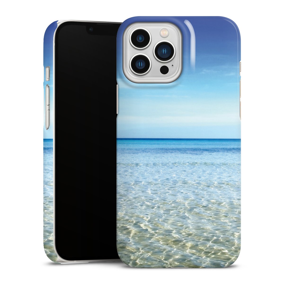 iPhone 13 Pro Max Handy Premium Case Smartphone Handyhülle Schutzhülle glänzend Urlaub Sky Ocean Premium Case