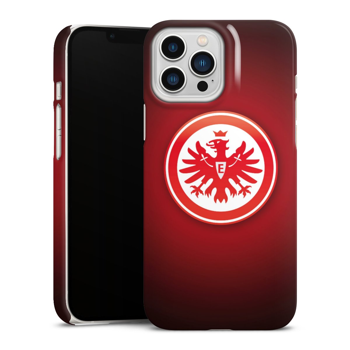 iPhone 13 Pro Max Handy Premium Case Smartphone Handyhülle Schutzhülle glänzend Eintracht Frankfurt Official Licensed Product Coat Of Arms Premium Case