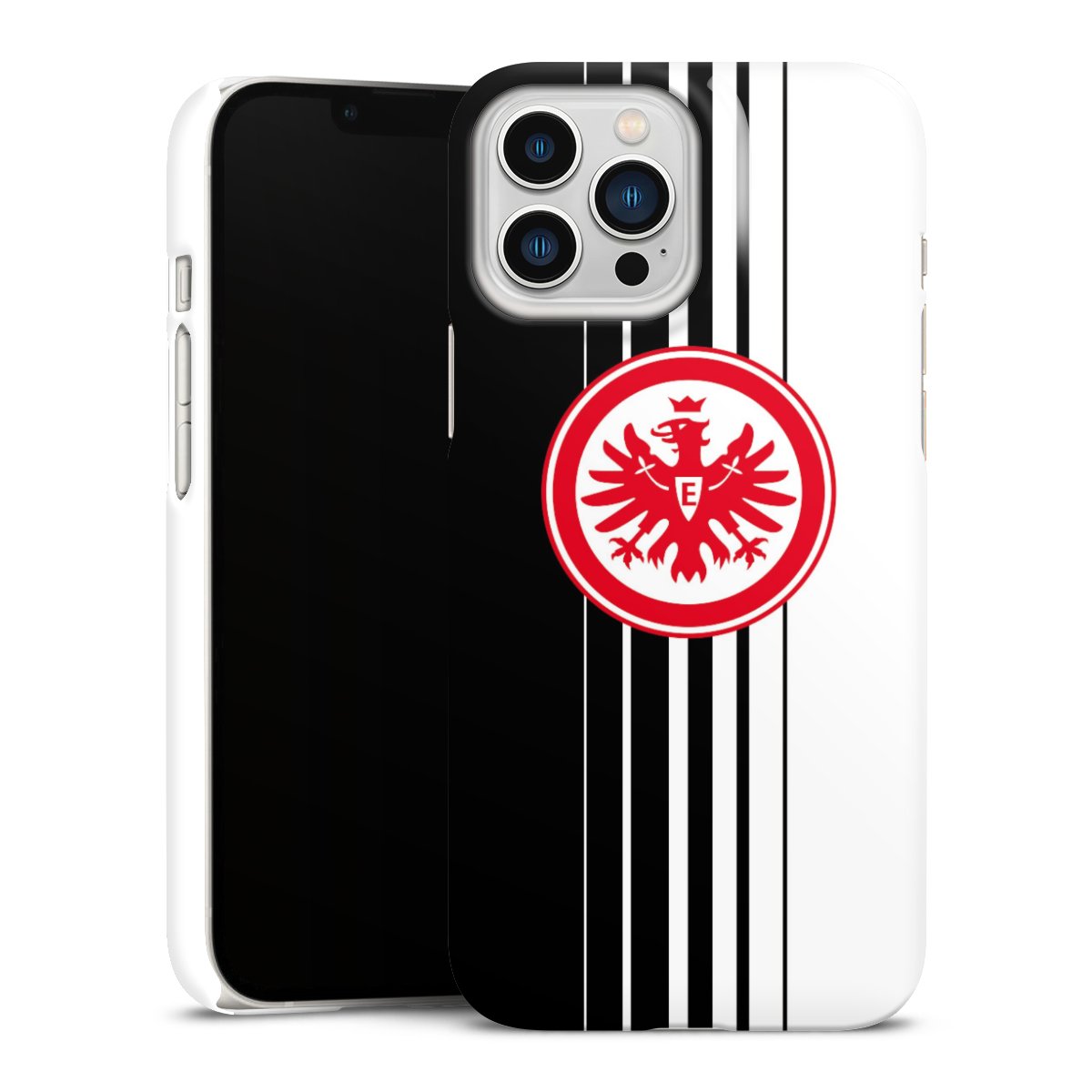 iPhone 13 Pro Max Handy Premium Case Smartphone Handyhülle Schutzhülle glänzend Stripes Eintracht Frankfurt Official Licensed Product Premium Case