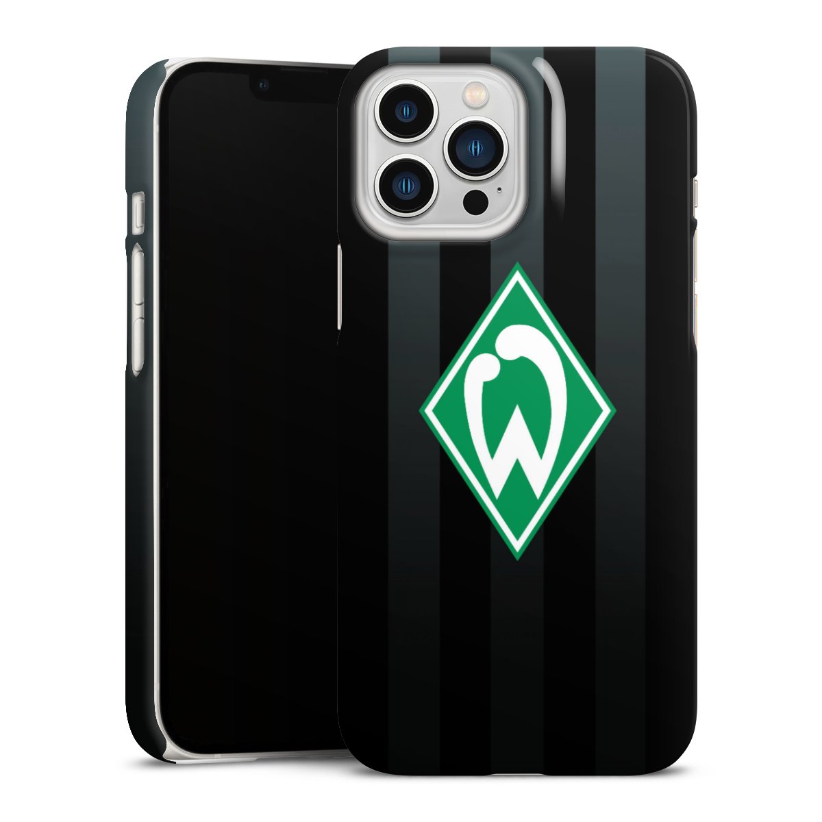 iPhone 13 Pro Max Handy Premium Case Smartphone Handyhülle Schutzhülle glänzend Stripes Sv Werder Bremen Official Licensed Product Premium Case