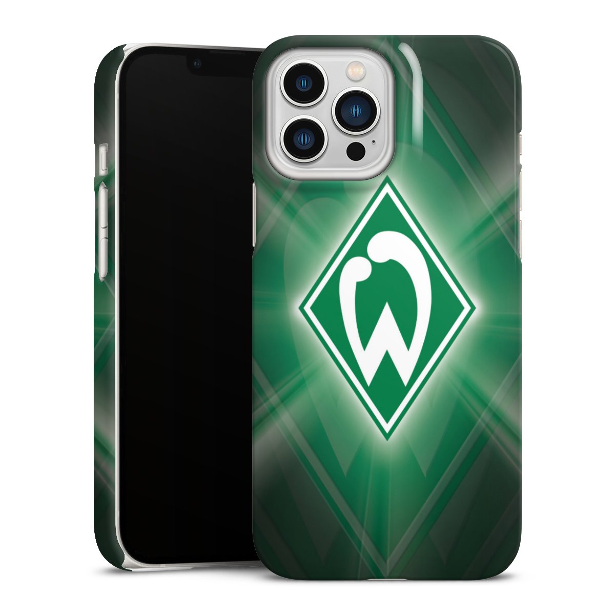 iPhone 13 Pro Max Handy Premium Case Smartphone Handyhülle Schutzhülle glänzend Sv Werder Bremen Official Licensed Product Coat Of Arms Premium Case