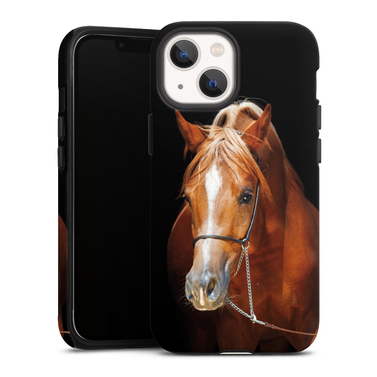 iPhone 13 Mini Handy Panzer Handyhülle robuste Outdoor Hülle Schutzhülle matt Mare Horse Hobby Tough Case