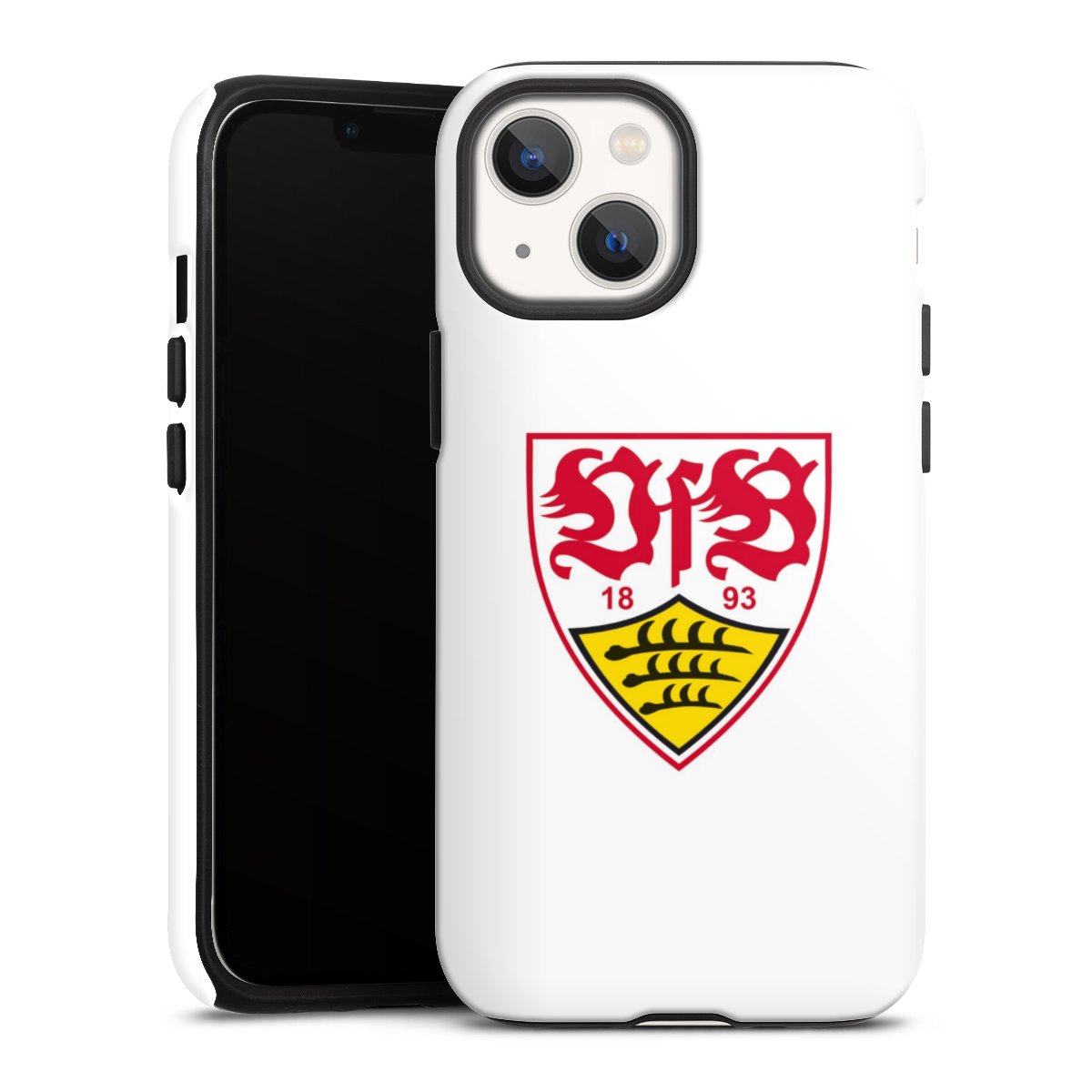 iPhone 13 Mini Handy Panzer Handyhülle robuste Outdoor Hülle Schutzhülle matt Logo Official Licensed Product Vfb Stuttgart Tough Case