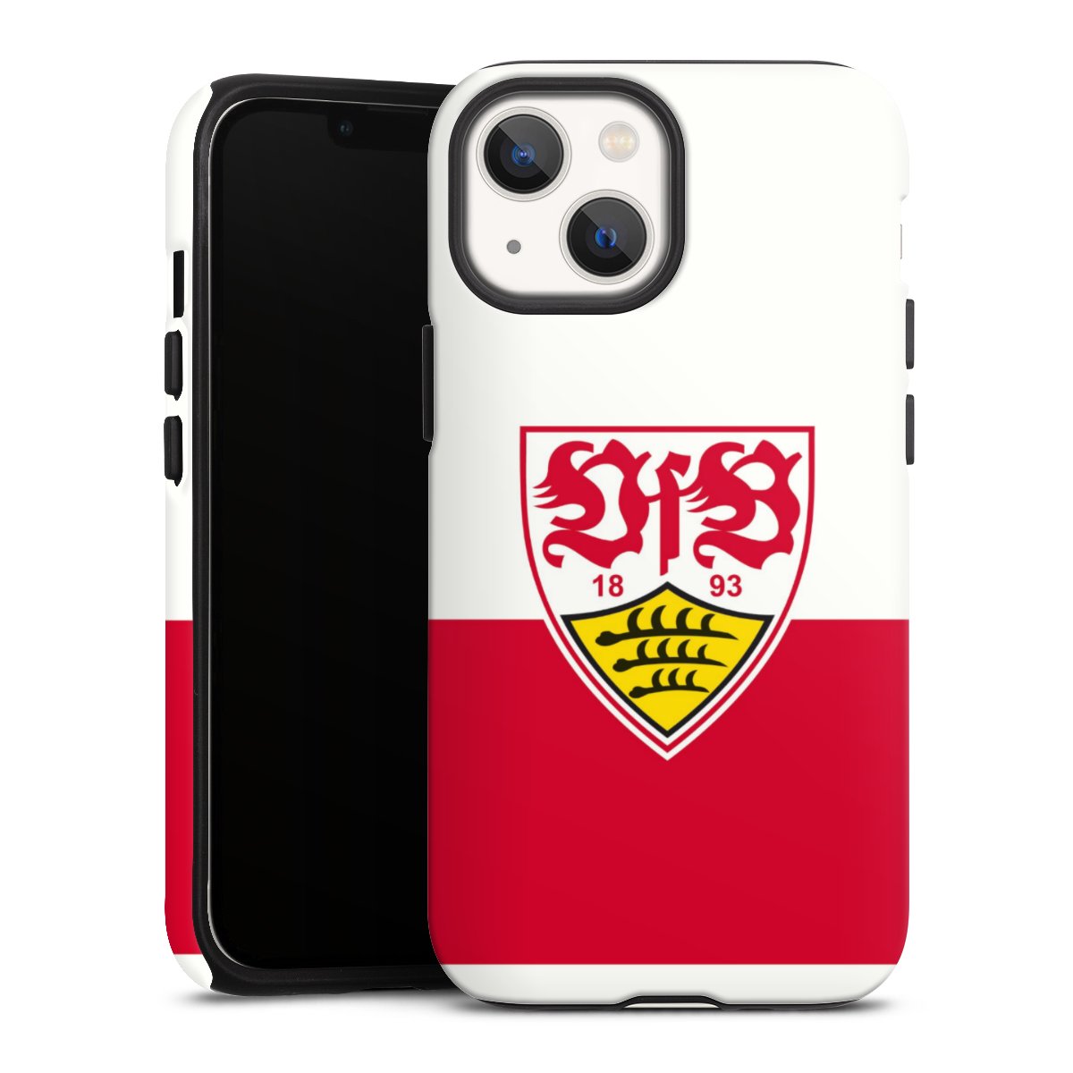 iPhone 13 Mini Handy Panzer Handyhülle robuste Outdoor Hülle Schutzhülle matt Official Licensed Product Logo Vfb Stuttgart Tough Case