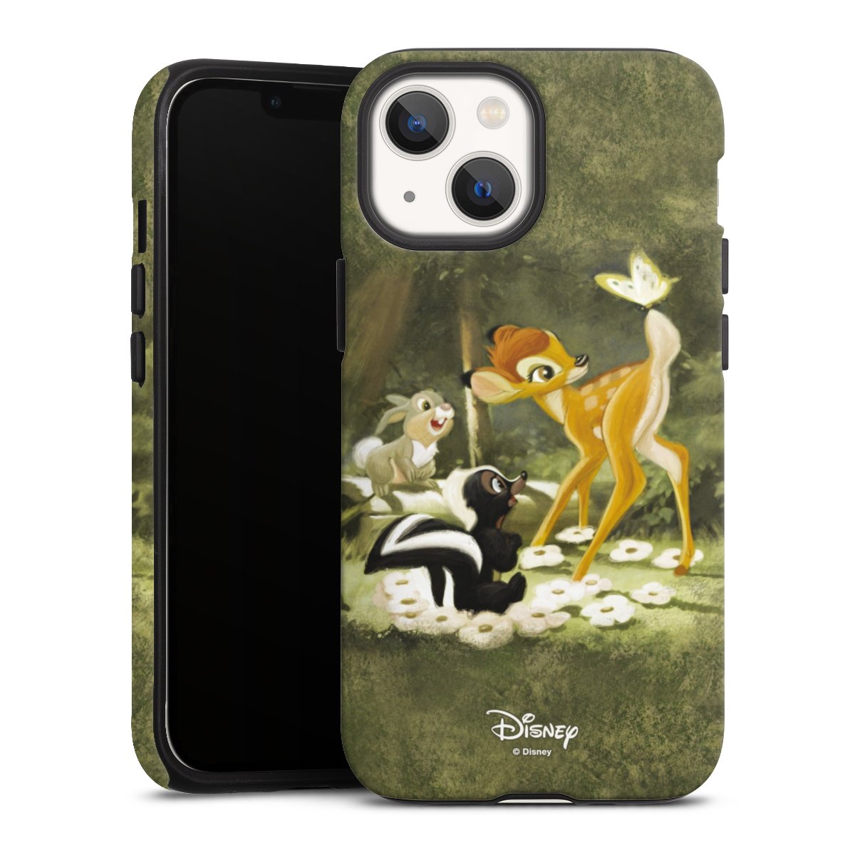 iPhone 13 Mini Handy Panzer Handyhülle robuste Outdoor Hülle Schutzhülle matt Disney Official Licensed Product Bambi Tough Case