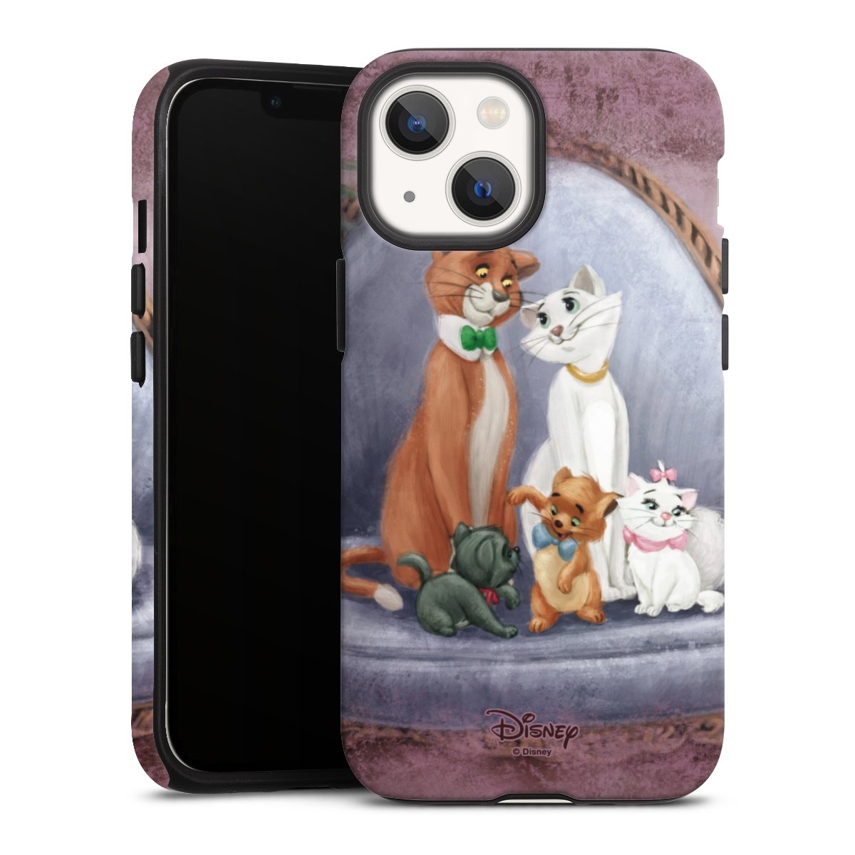 iPhone 13 Mini Handy Panzer Handyhülle robuste Outdoor Hülle Schutzhülle matt Official Licensed Product Disney Aristocats Tough Case