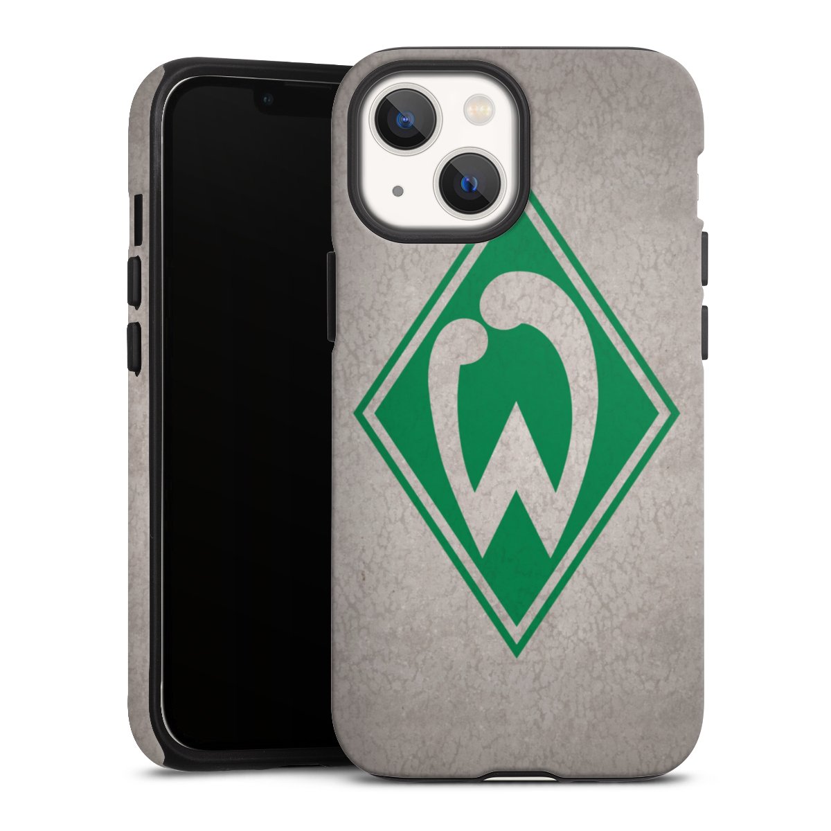 iPhone 13 Mini Handy Panzer Handyhülle robuste Outdoor Hülle Schutzhülle matt Sv Werder Bremen Concrete Official Licensed Product Tough Case