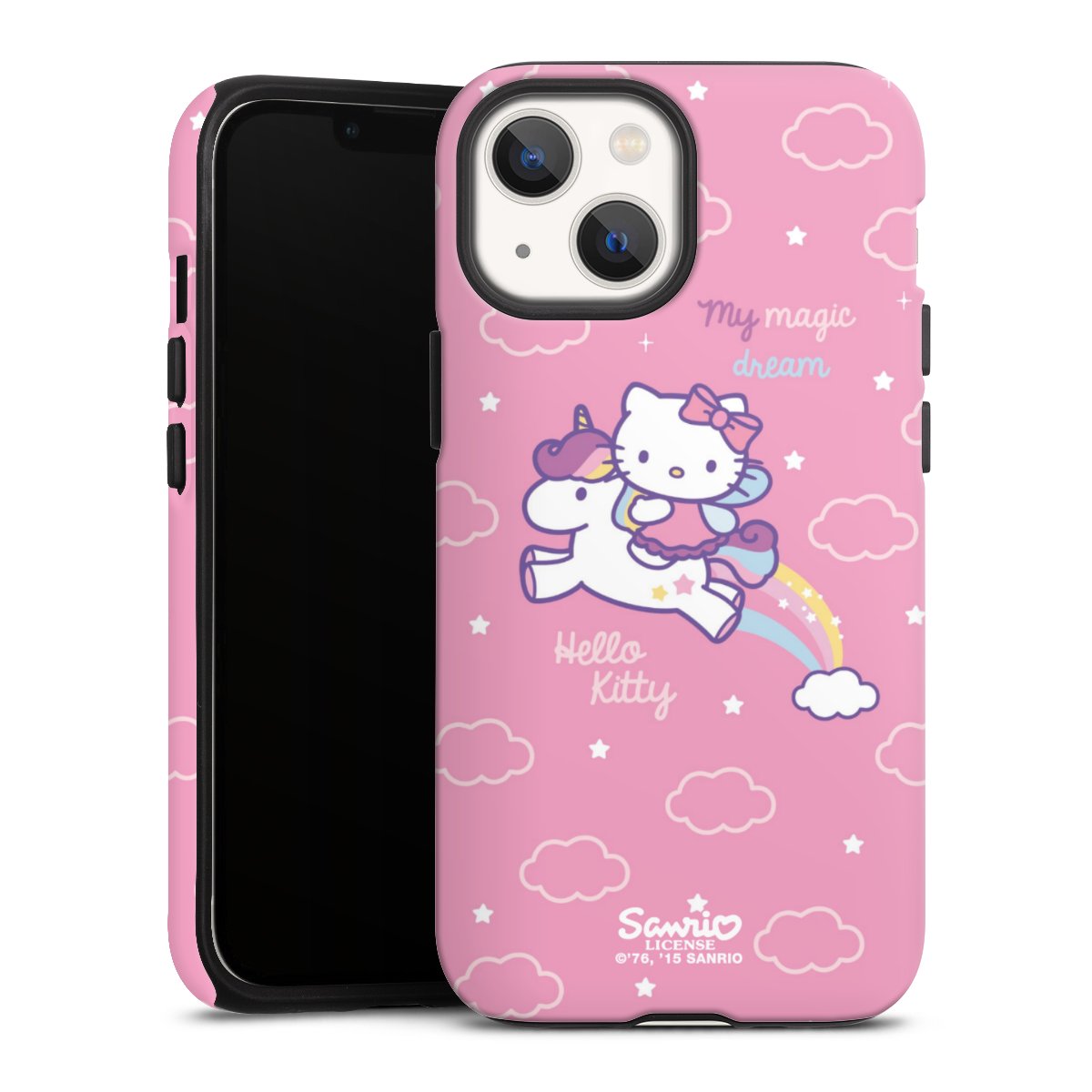 iPhone 13 Mini Handy Panzer Handyhülle robuste Outdoor Hülle Schutzhülle matt Einhorn Official Licensed Product Hello Kitty Tough Case