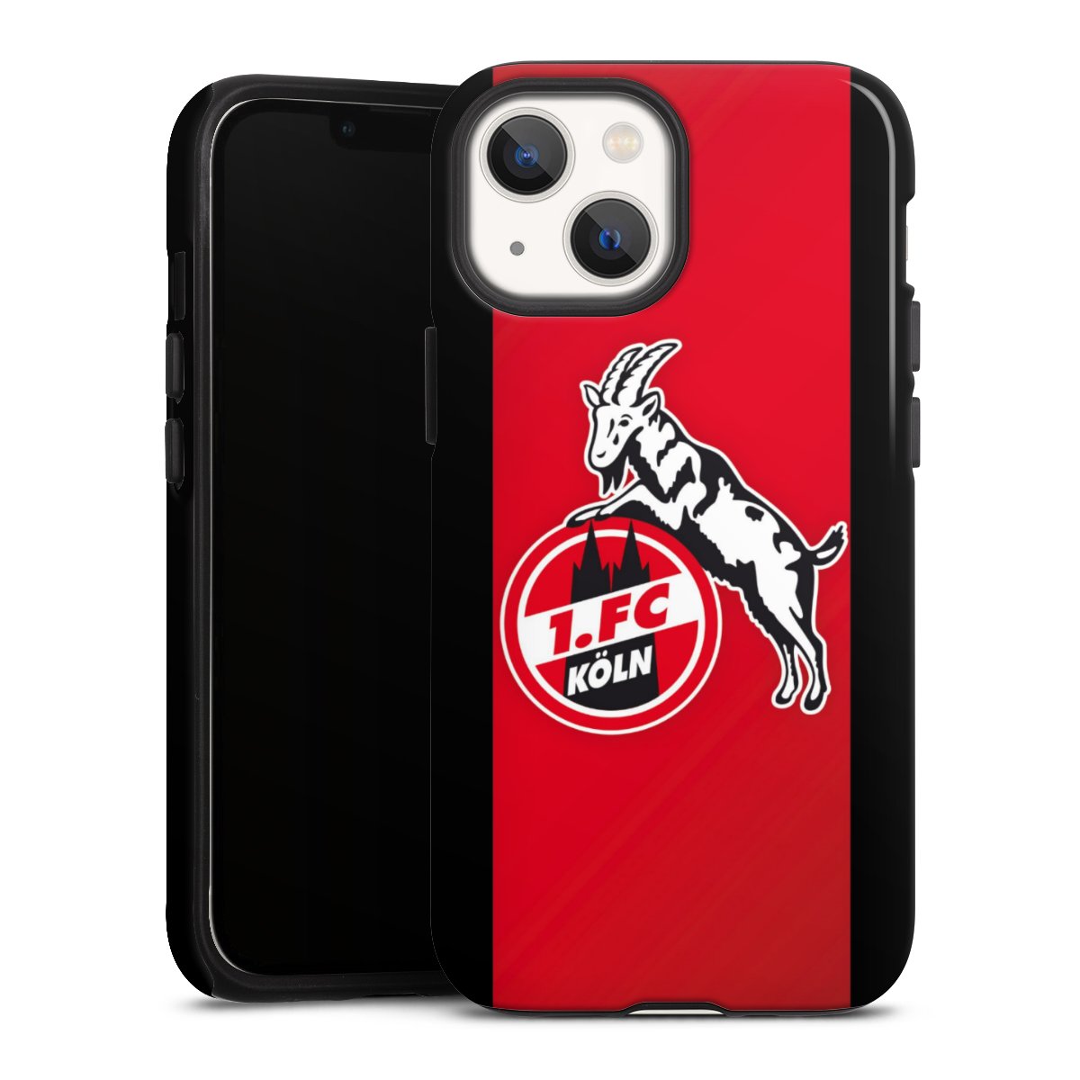 iPhone 13 Mini Handy Panzer Handyhülle robuste Outdoor Hülle Schutzhülle glänzend Official Licensed Product Billy Goat Hennes 1. Fc Köln Tough Case