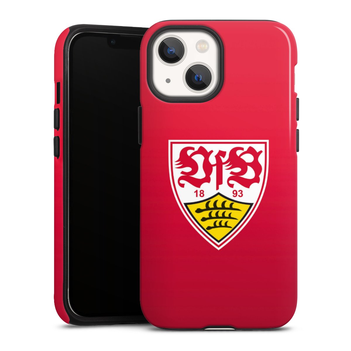 iPhone 13 Mini Handy Panzer Handyhülle robuste Outdoor Hülle Schutzhülle glänzend Official Licensed Product Vfb Stuttgart Tough Case