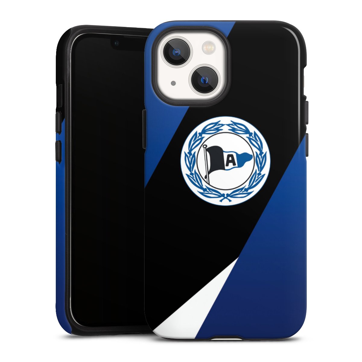 iPhone 13 Mini Handy Panzer Handyhülle robuste Outdoor Hülle Schutzhülle glänzend Official Licensed Product Arminia Bielefeld Dsc Tough Case