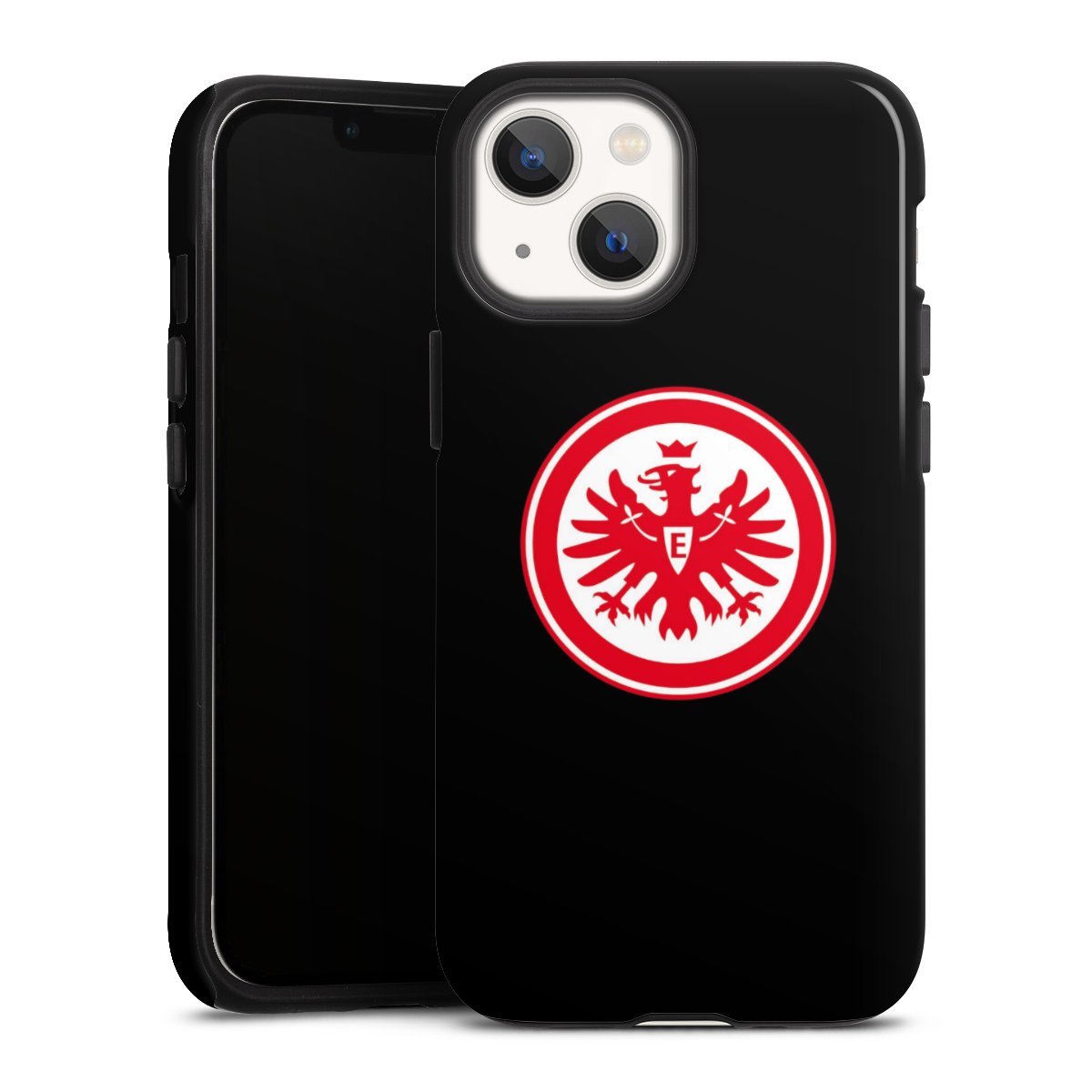 iPhone 13 Mini Handy Panzer Handyhülle robuste Outdoor Hülle Schutzhülle glänzend Eintracht Frankfurt Sge Eagle Tough Case