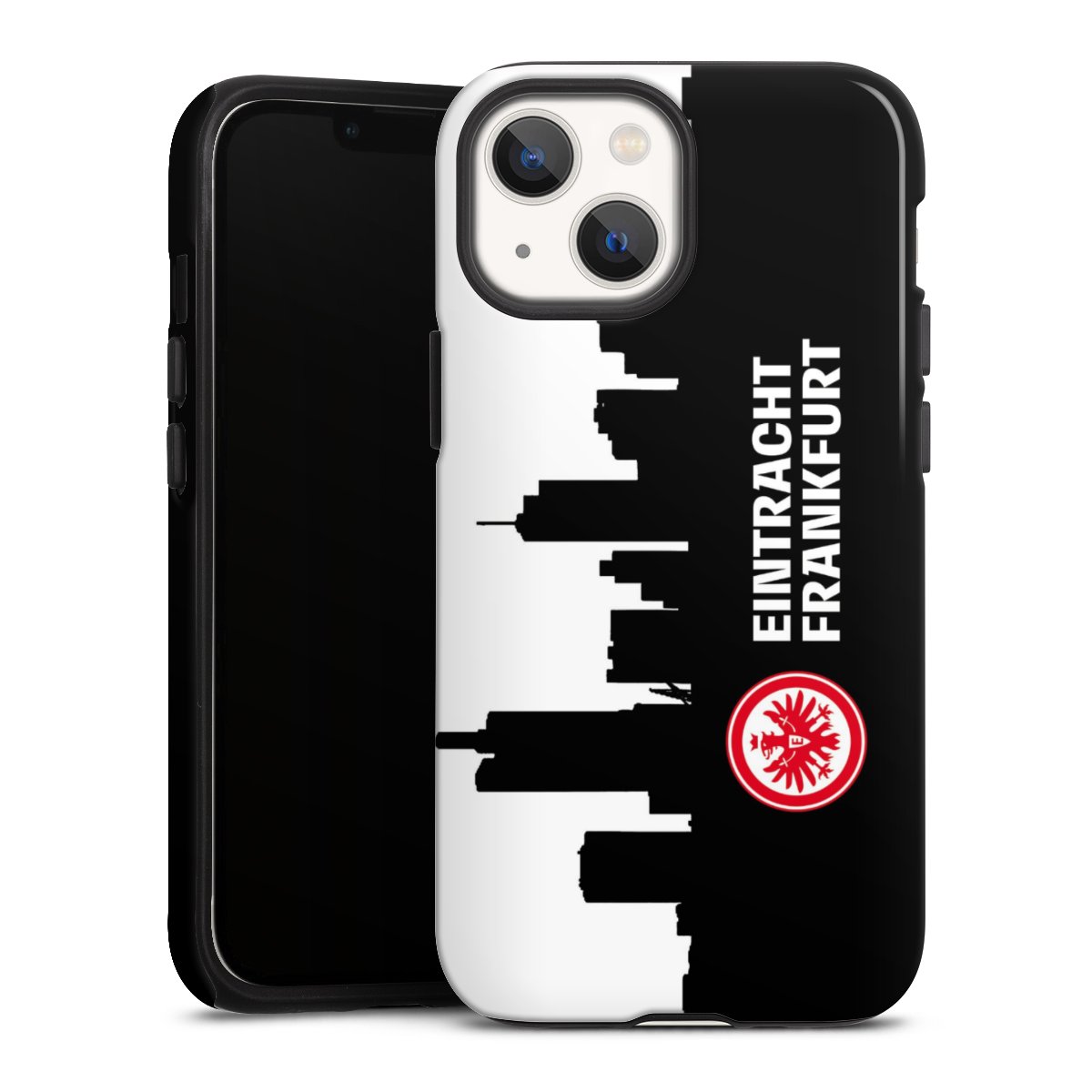 iPhone 13 Mini Handy Panzer Handyhülle robuste Outdoor Hülle Schutzhülle glänzend Sge Eintracht Frankfurt Official Licensed Product Tough Case