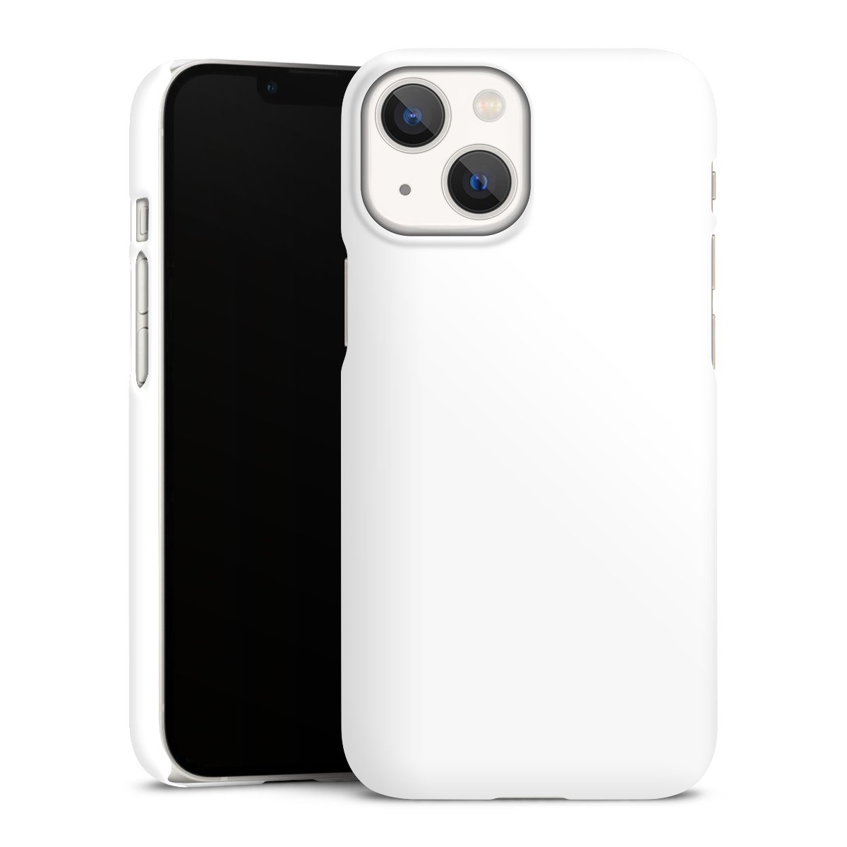 iPhone 13 Mini Handy Premium Case Smartphone Handyhülle Schutzhülle matt Unicoloured Colour White Premium Case