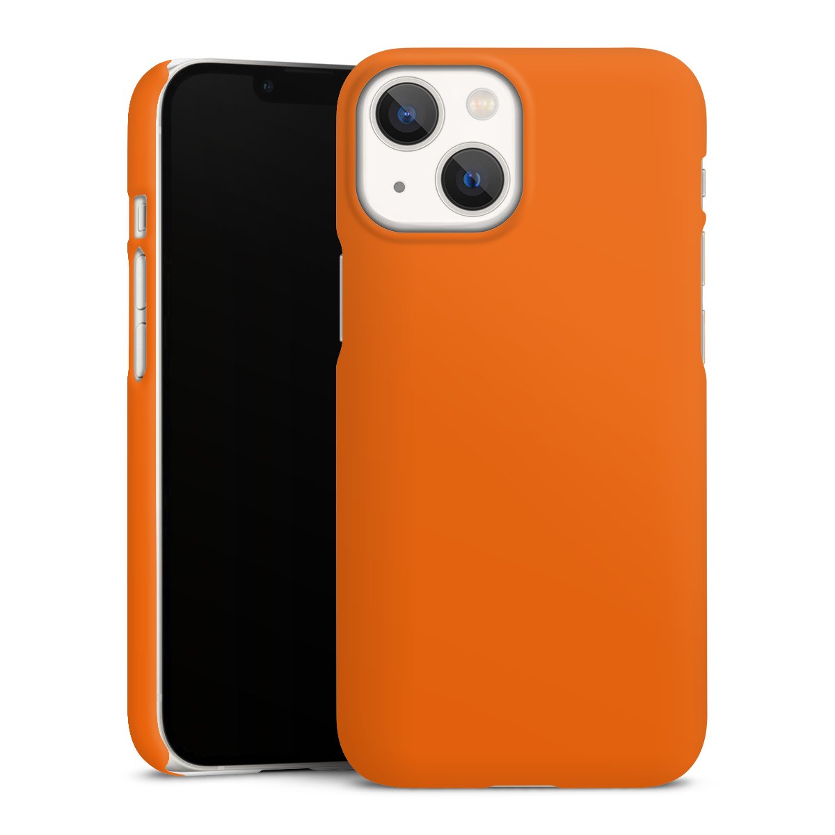 iPhone 13 Mini Handy Premium Case Smartphone Handyhülle Schutzhülle matt Orange Colour Unicoloured Premium Case