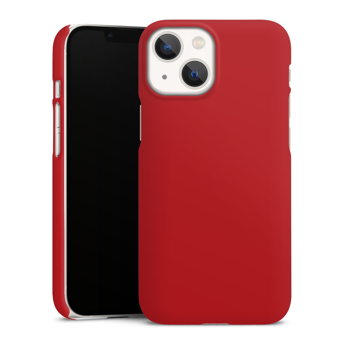 iPhone 13 Mini Handy Premium Case Smartphone Handyhülle Schutzhülle matt Colour Unicoloured Red Premium Case